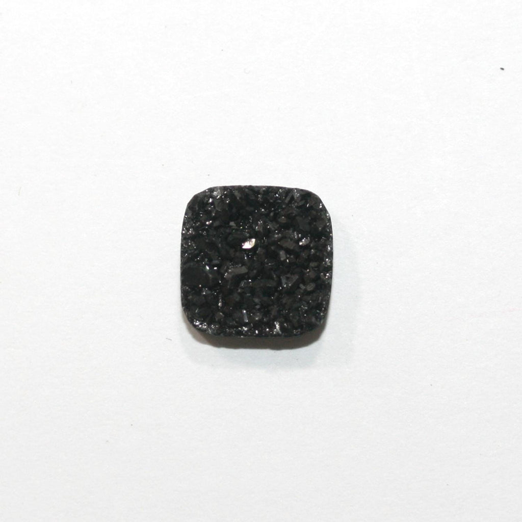 Lote de 6 cabujones cuadrados de ágata drusa (6 piezas) de 9,5 mm.