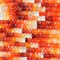 13" St  Fire Opal Faceted Rondelle Beads 5x3mm.-Approx.-Strand 37cm