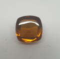 Deep Color Natural Citrine Square Bufftop Pointed  Cabochon 13mm.-12.35ct- Jewelry Making Supplies