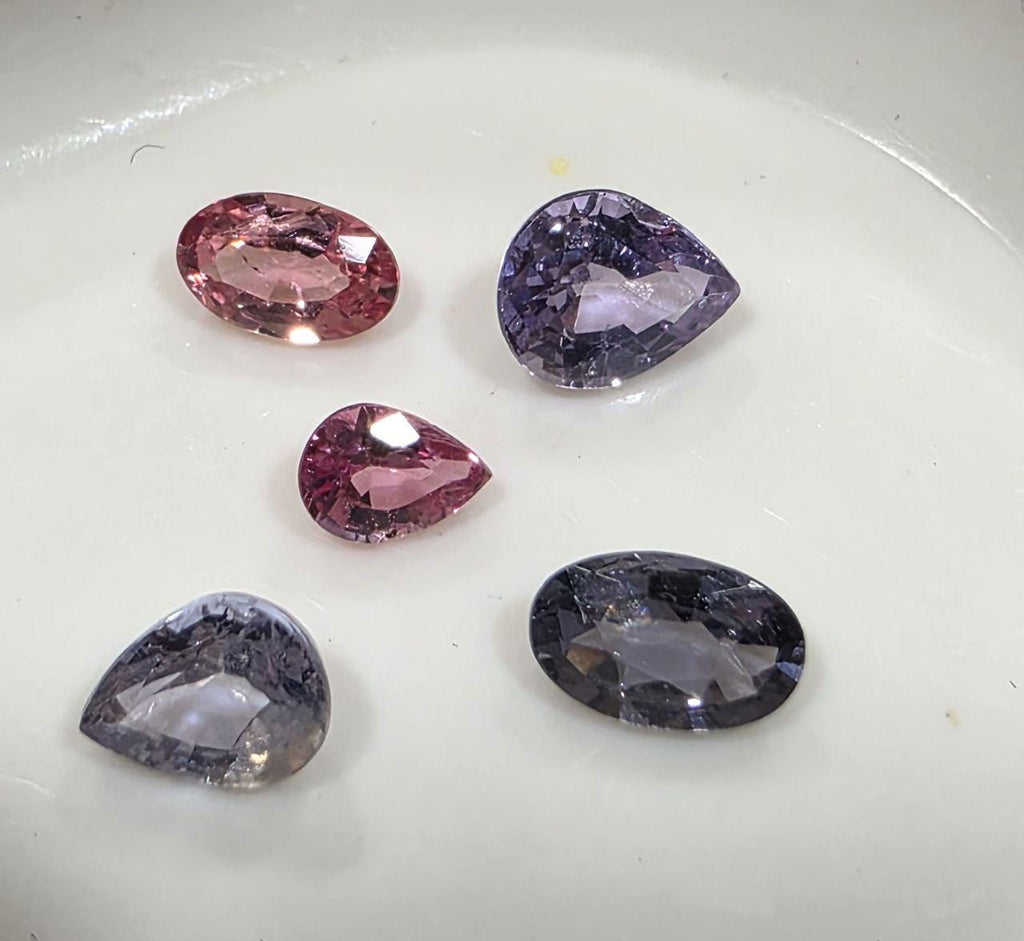 Multi Color Spinel Lot Orange Pink Gray Spinel   Natural Gemstone - Natural Untreated Gemstone