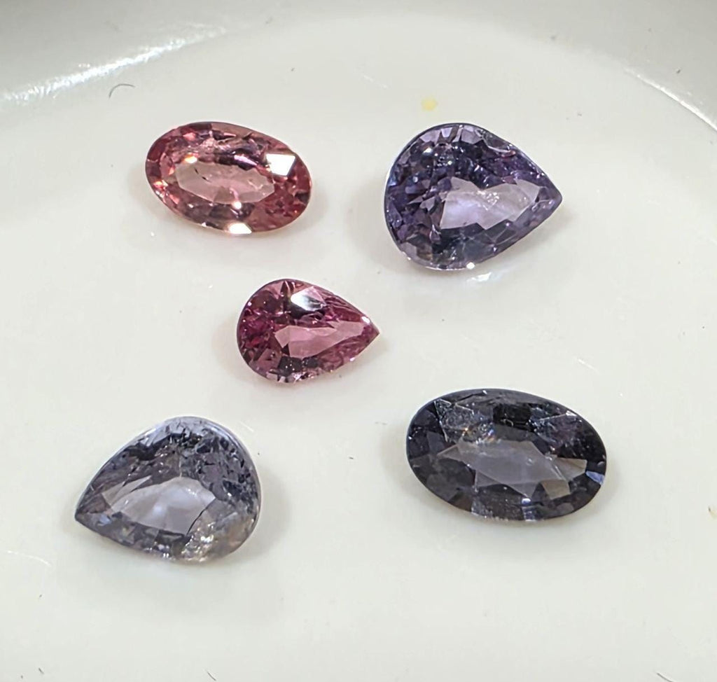 Multi Color Spinel Lot Orange Pink Gray Spinel   Natural Gemstone - Natural Untreated Gemstone