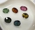 Lote de turmalina multicolor facetada ovalada de 6-7 x 5 mm aprox. (6 piezas) - Paquetes de piedras preciosas - Piedras sueltas al por mayor - Gemas naturales
