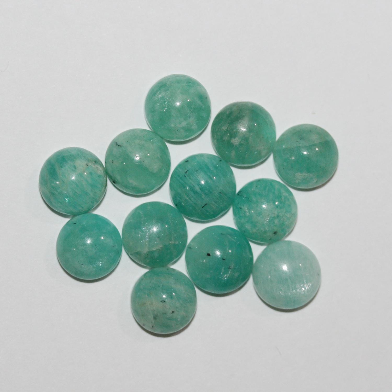 12Pcs lot  Amazonite Round Cabochon ( 12 Pieces) 8mm