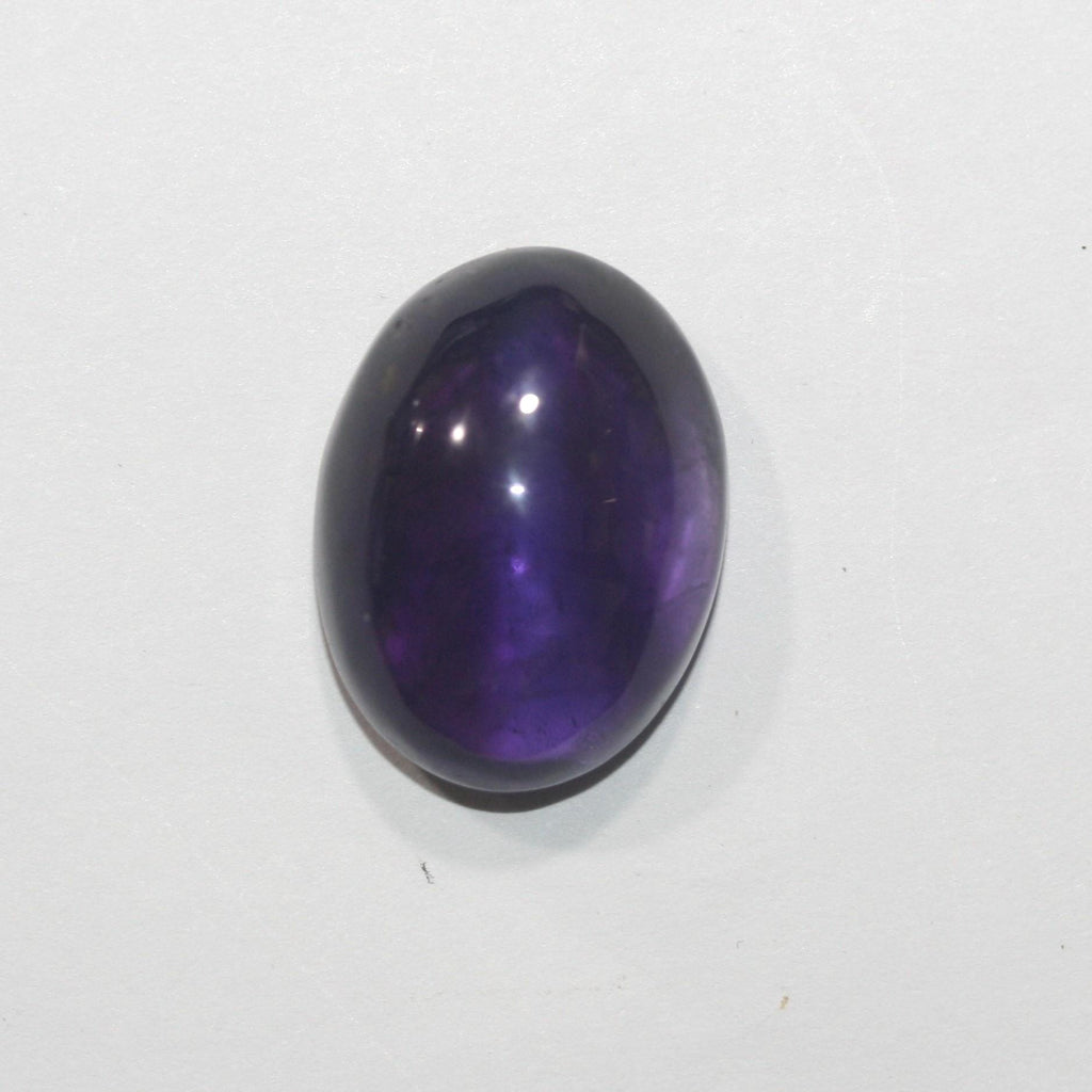 Lote de 6 cabujones ovalados de amatista de 13 x 18 mm (6 unidades)