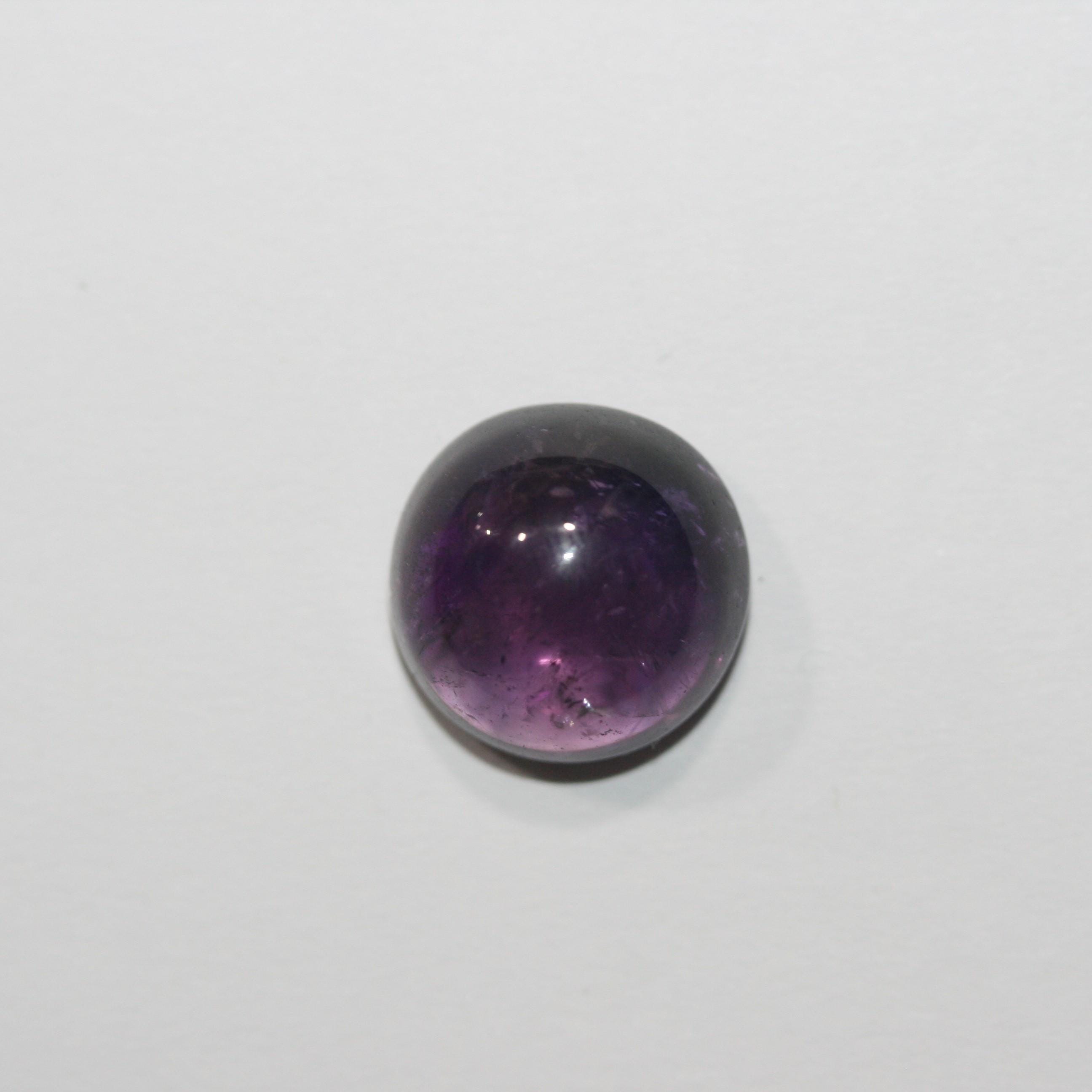 1 Pc lot Amethyst Round Smooth Cabochon 15mm. (1 pcs.).- Ref: 1752CB