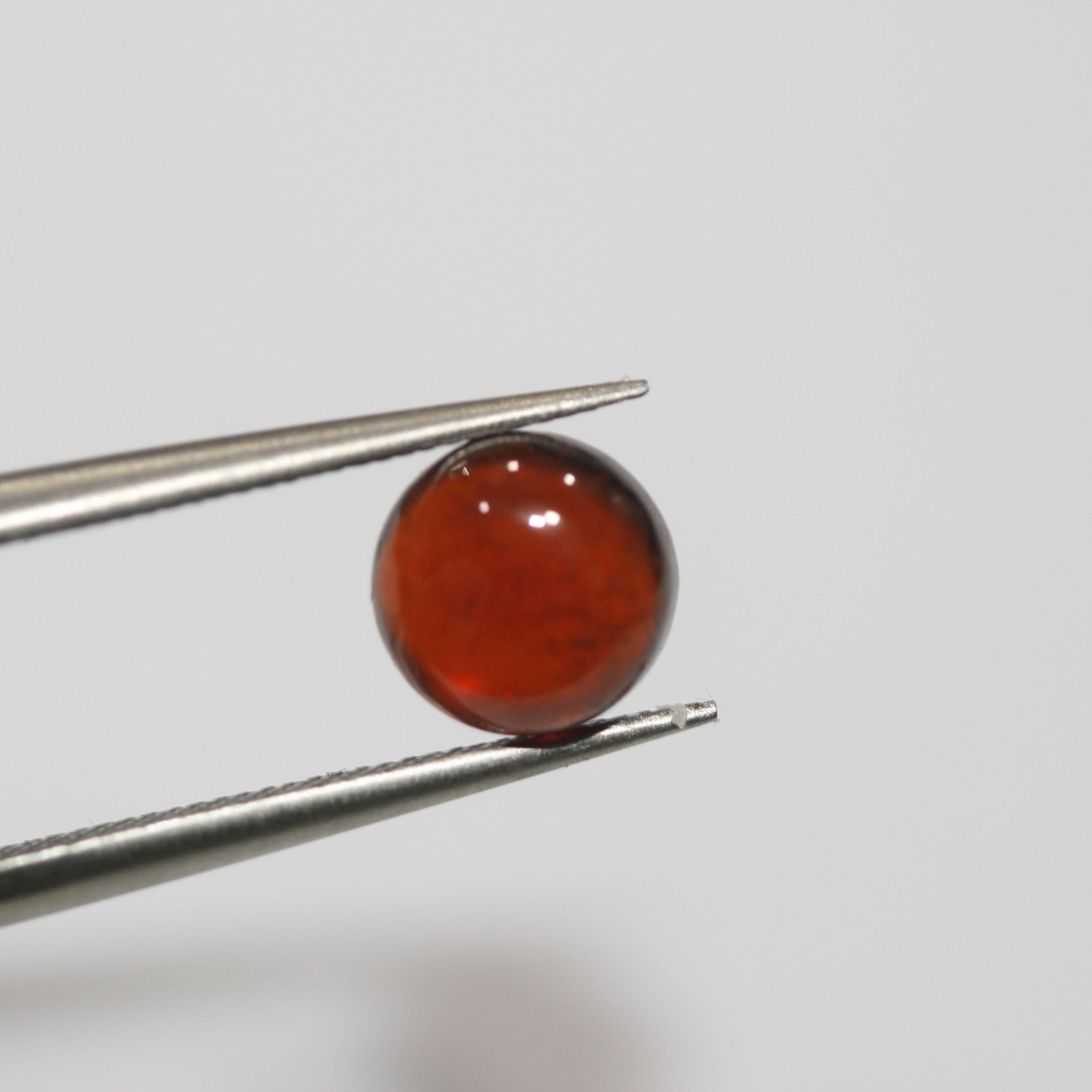 Hessonite Garnet Smooth Round Cabochon 7mm. (10 Pcs).- Item.1758CB