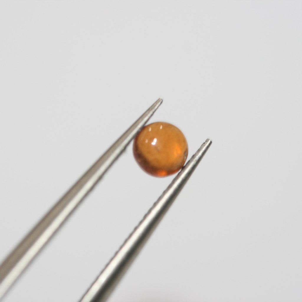 Hessonite Garnet Smooth Round Cabochon 4mm. (20 Pcs).- Item.1761CB