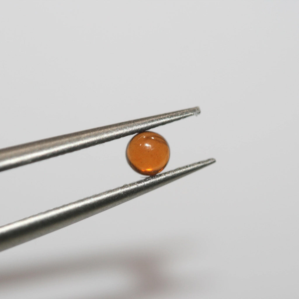 Hessonite Garnet Smooth Round Cabochon 3mm. (25 Pcs).- Item.1762CB