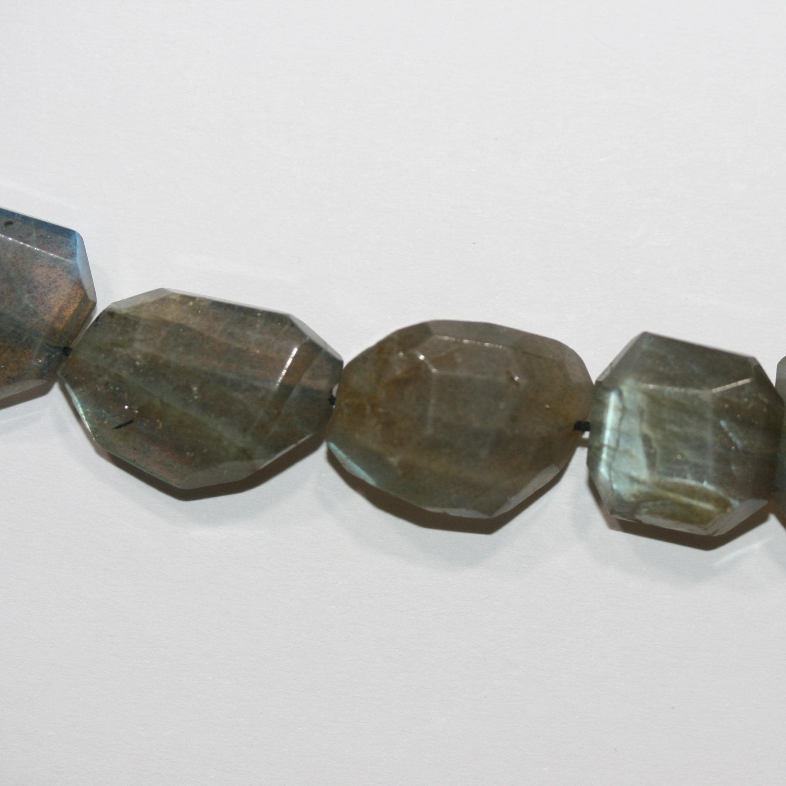 13" St Labradorite Faceted Nugget Beads Irregular 11x7mm. Approx.-Strand 26cm.