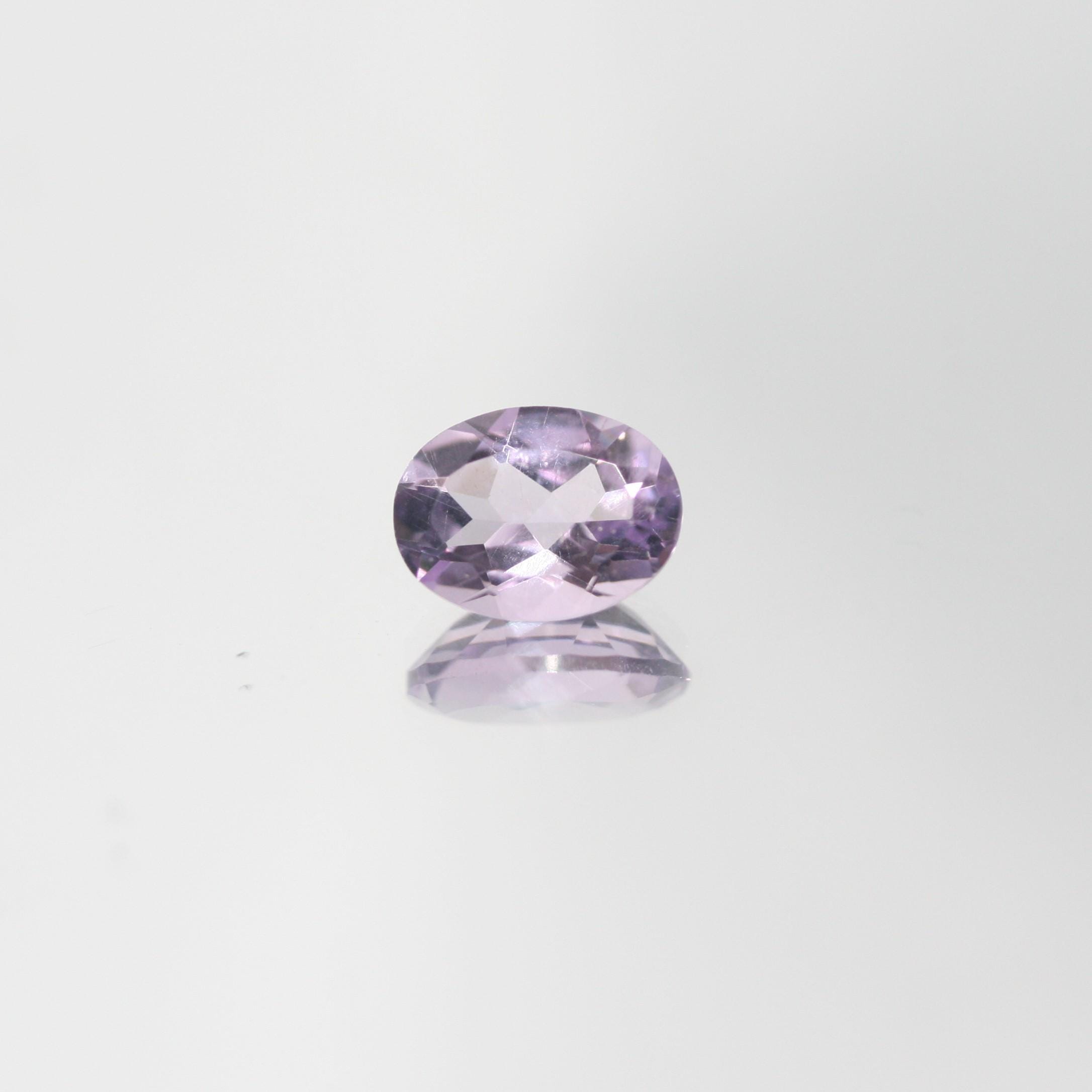 Lote de 8 amatistas facetadas ovaladas de 8 x 6 mm (8 piezas)