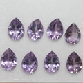 Lote de 8 gotas de amatista facetadas de 8 x 6 mm (8 unidades)