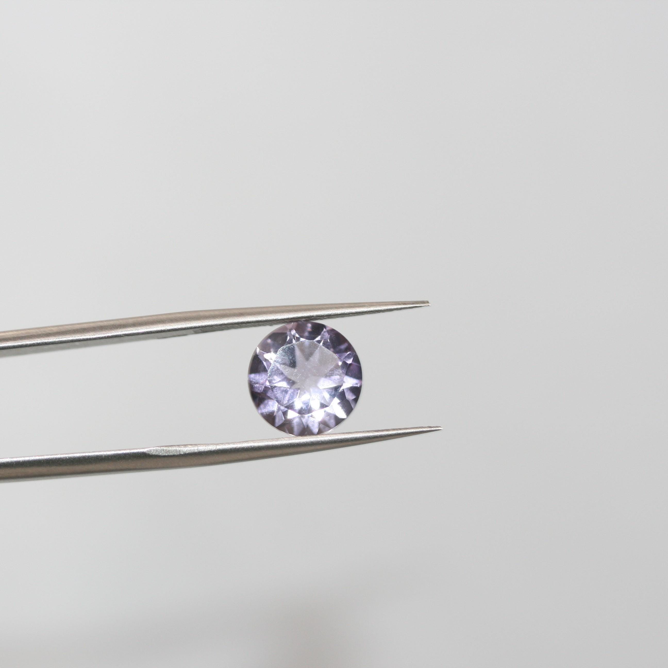 Lote de 2 amatistas redondas facetadas de 10 mm (2 piezas)