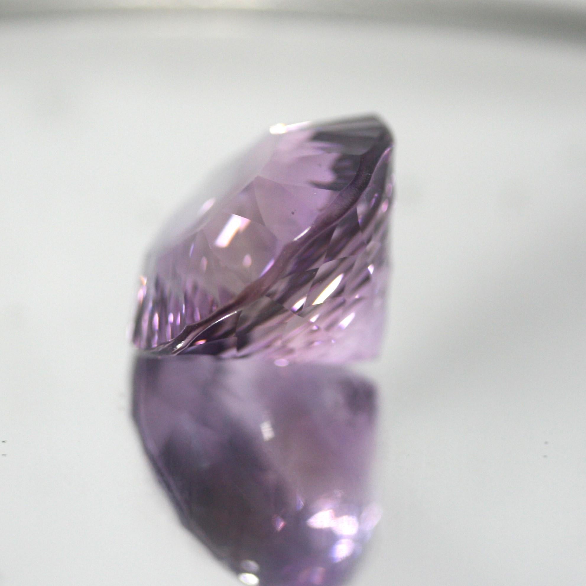 Amatista AAA única en su tipo, talla elegante, redonda, 22,4 mm. - Piedra tallada - (37,72 ct.) - Piedra natural