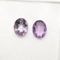 Lote de 2 amatistas facetadas ovaladas de 10 x 8 mm (2 unidades)