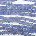 Cuentas redondas facetadas de tanzanita de 40 cm (3,5 x 2 mm) - Hilo de 40 cm