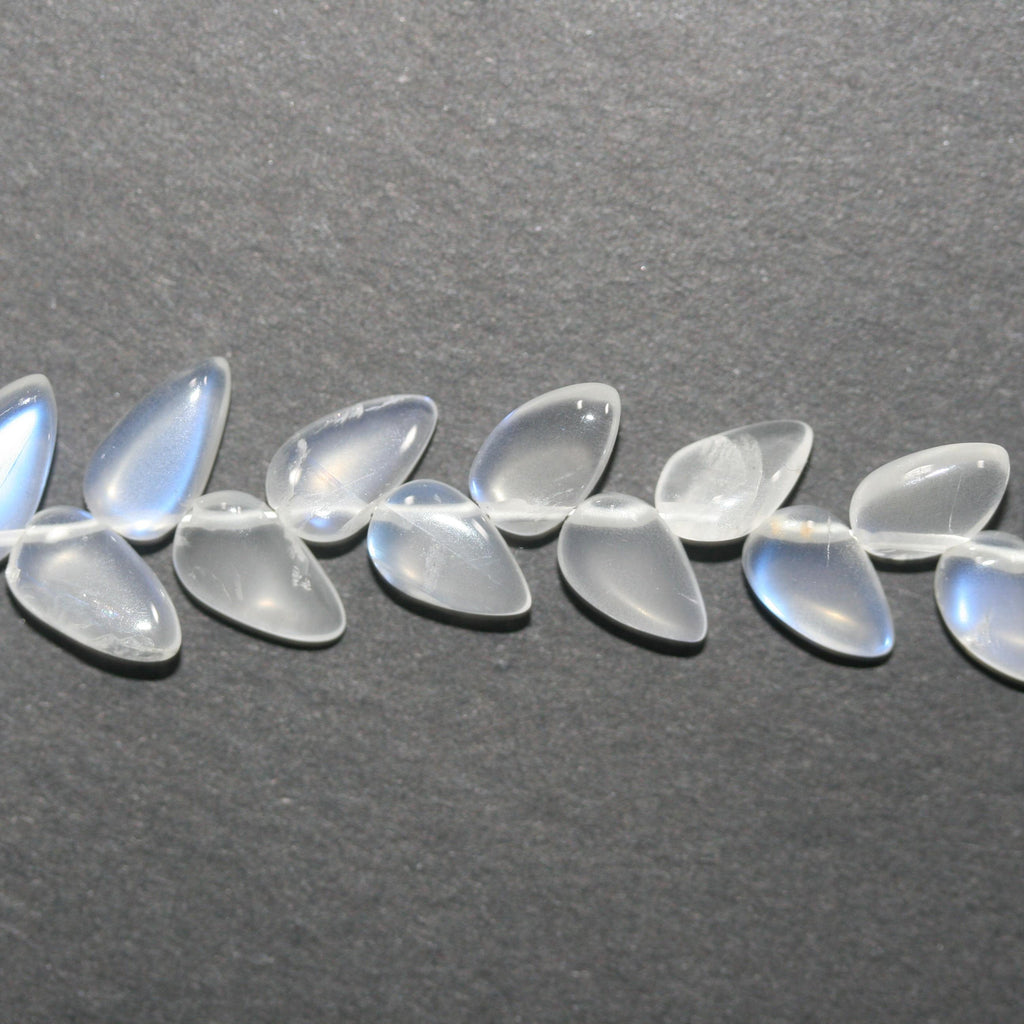 Cuentas planas de piedra lunar de 6" (9 x 5 mm) - Hilo de 16 cm - Aprox. - Artículo 14993