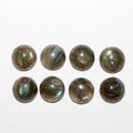 Lote de 8 cabujones redondos de labradorita de 8 mm (8 piezas)