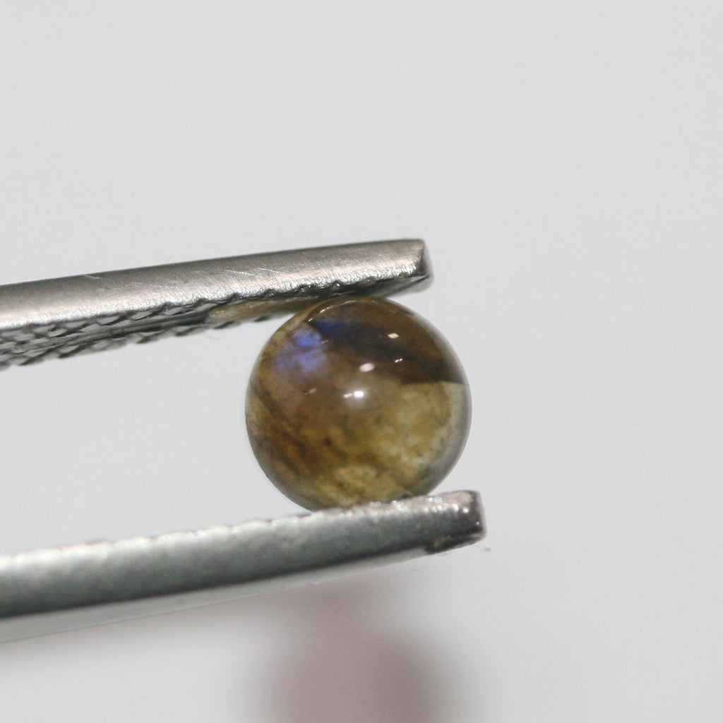 Lote de 15 cabujones redondos de labradorita de 5 mm (15 unidades)