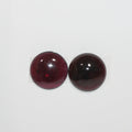 2 Pcs Garnet Round Smooth Cabochon 13mm.-(2 pcs.)