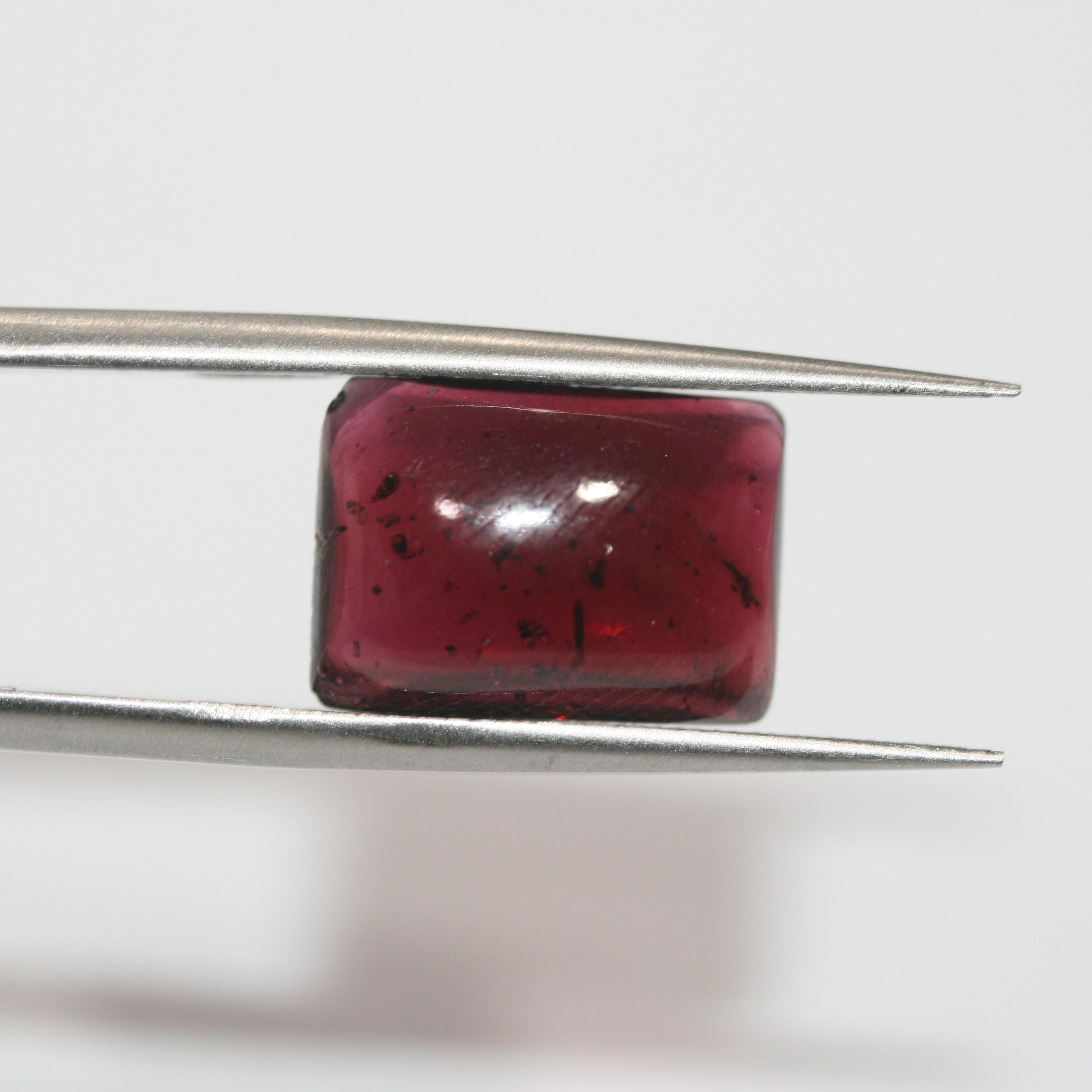 4 Pcs Garnet Rectangle Smooth Cabochon 14x10mm.-(4 pcs.)