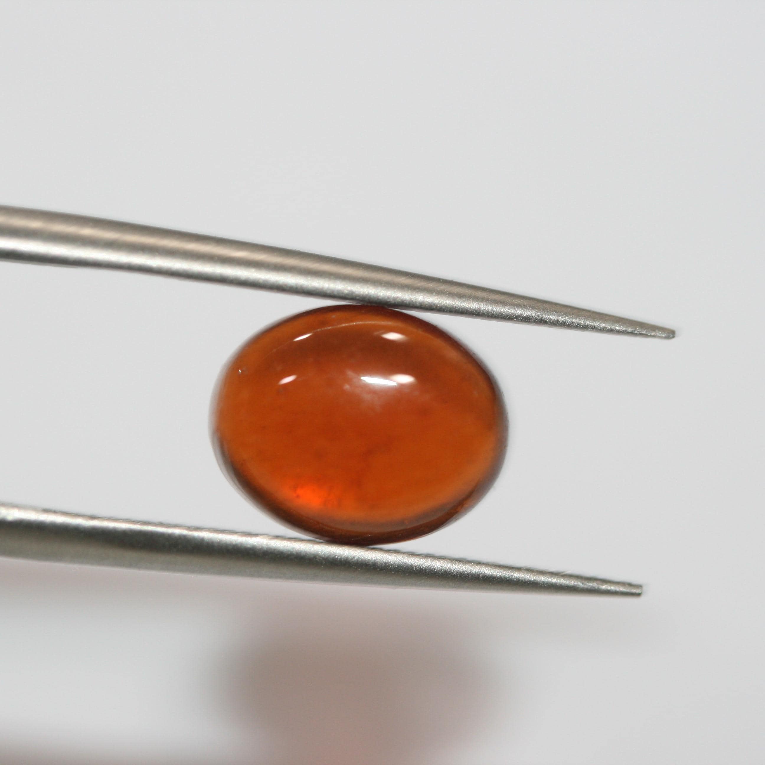 Hessonite Garnet Smooth Oval Cabochon 10x8mm. (4 Pcs).- Item.1753CB