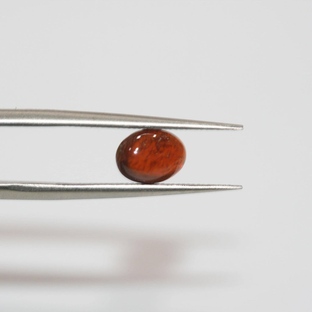 Hessonite Garnet Smooth Oval Cabochon 8x6mm. (8 Pcs).- Item.1756CB