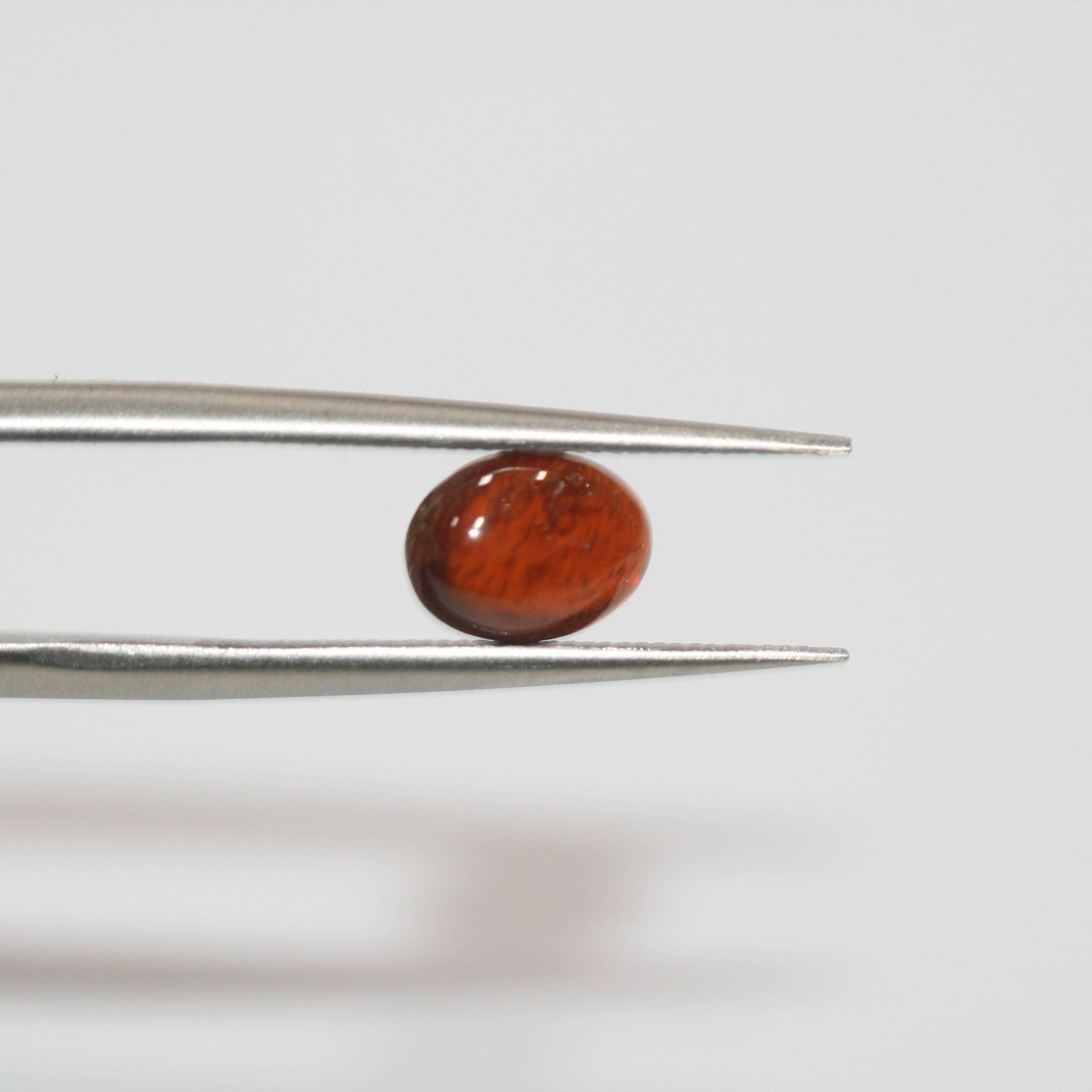 Hessonite Garnet Smooth Oval Cabochon 8x6mm. (8 Pcs).- Item.1756CB