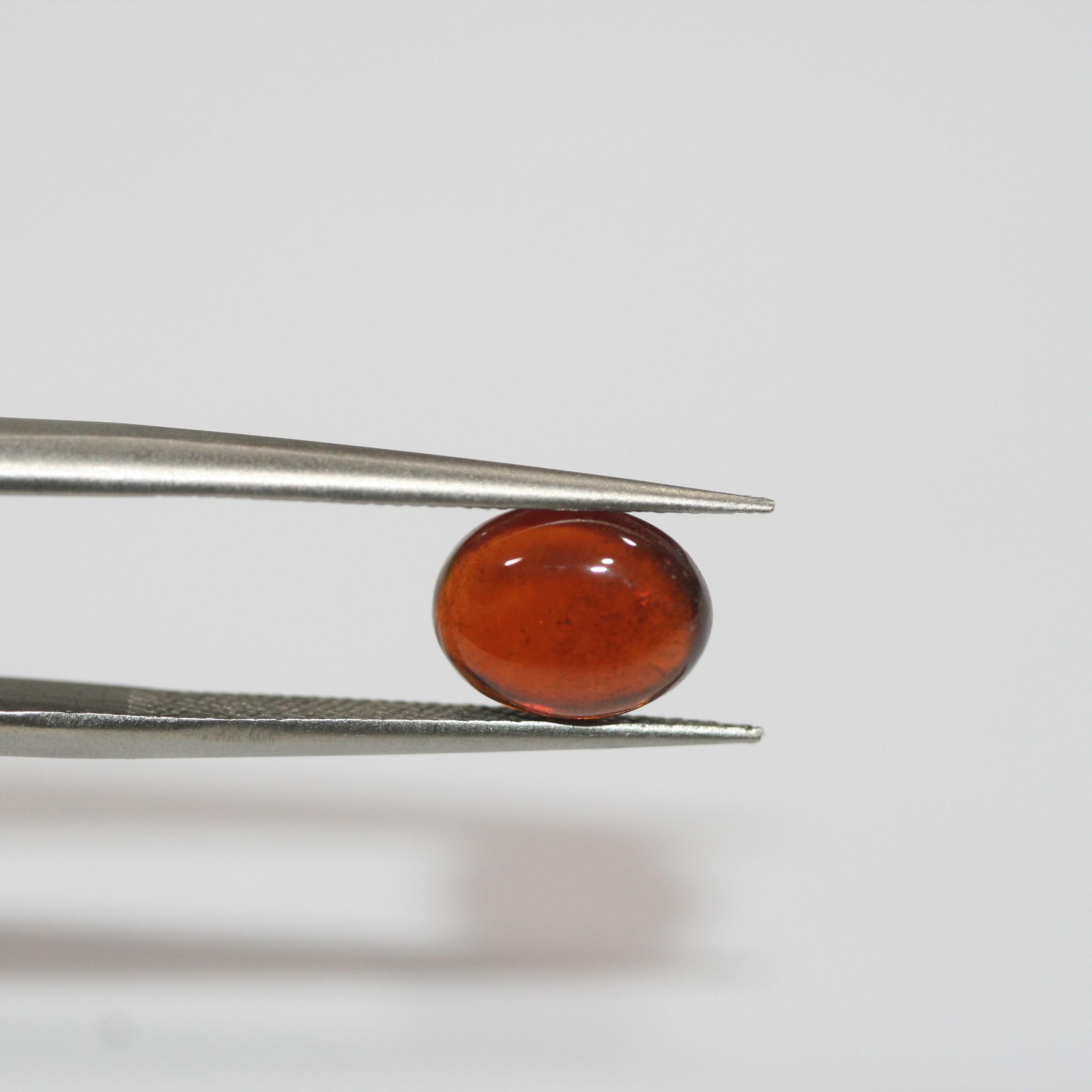 Hessonite Garnet Smooth Oval Cabochon 9x7mm. (6 Pcs).- Item.1757CB