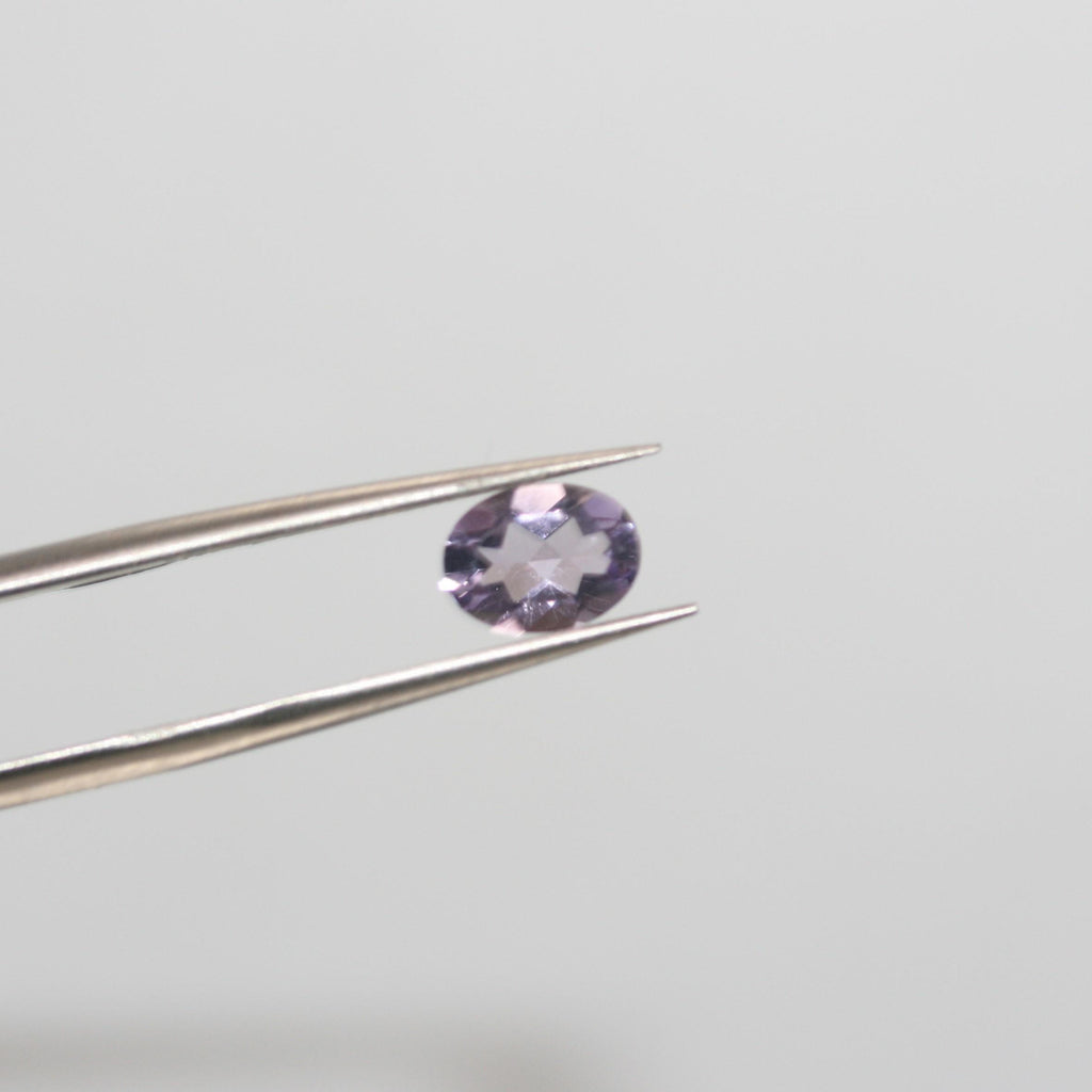 Lote de 8 amatistas facetadas ovaladas de 8 x 6 mm (8 piezas)