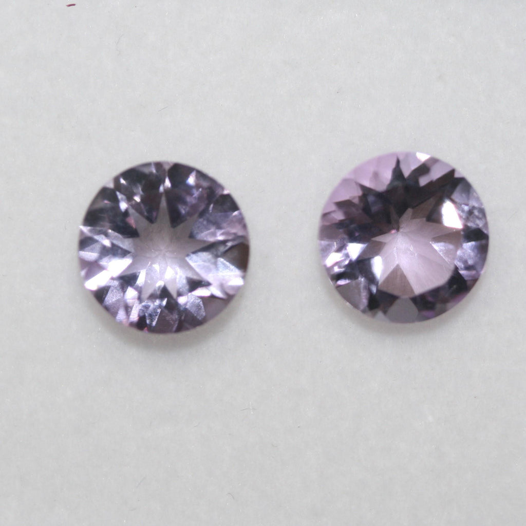 Lote de 2 amatistas redondas facetadas de 10 mm (2 piezas)
