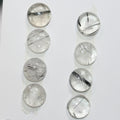 Lot de 8 cabochons ronds et lisses en quartz tourmaliné de 11 mm (8 pièces) - Réf. 1784CB