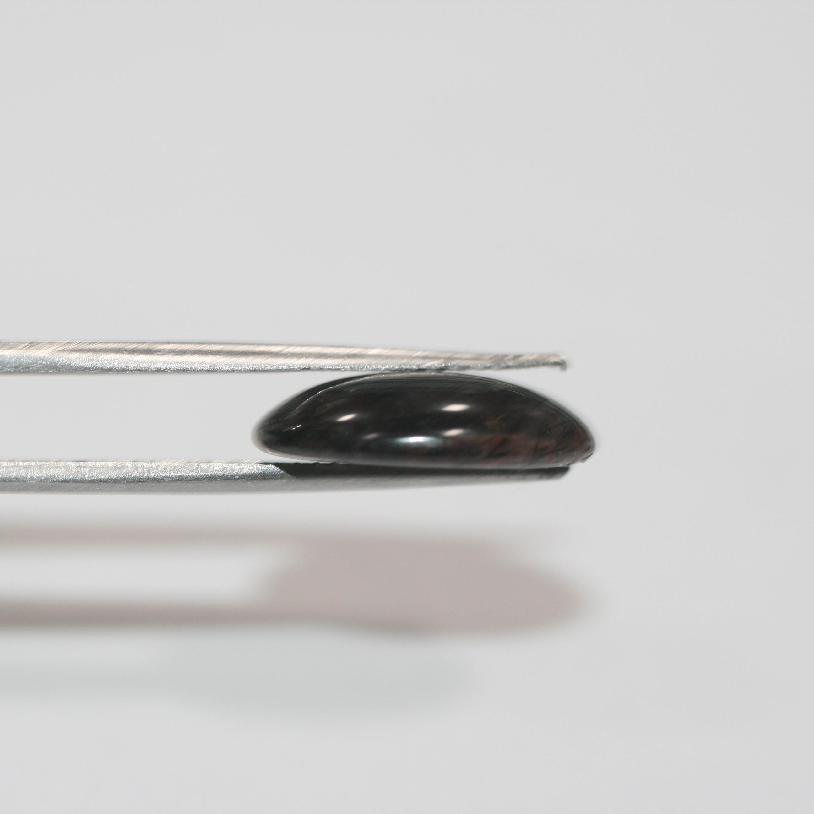 4 cabochons ovales lisses en quartz tourmaliné 18 x 13 mm (4 pièces) - Réf. 1786CB