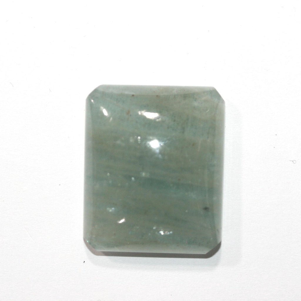 Cabochon rectangulaire lisse en aigue-marine 30 x 25 mm (72,45 ct)