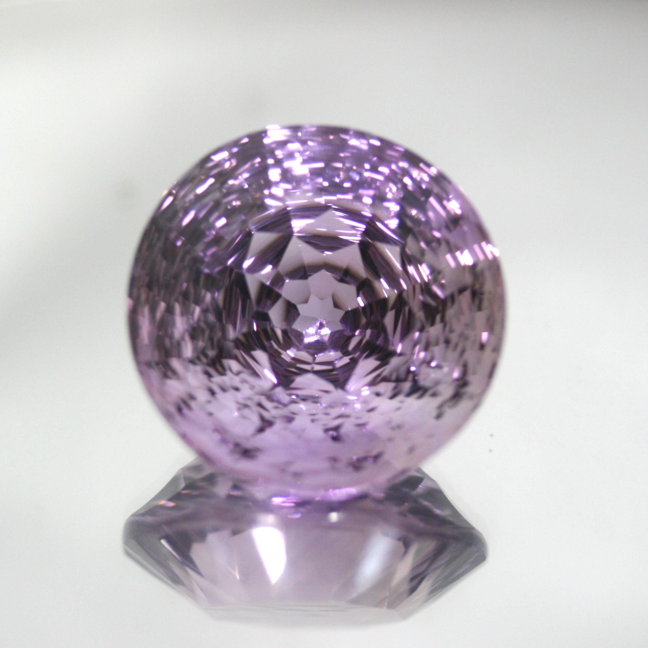 Amatista AAA única en su tipo, talla elegante, redonda, 22,4 mm. - Piedra tallada - (37,72 ct.) - Piedra natural