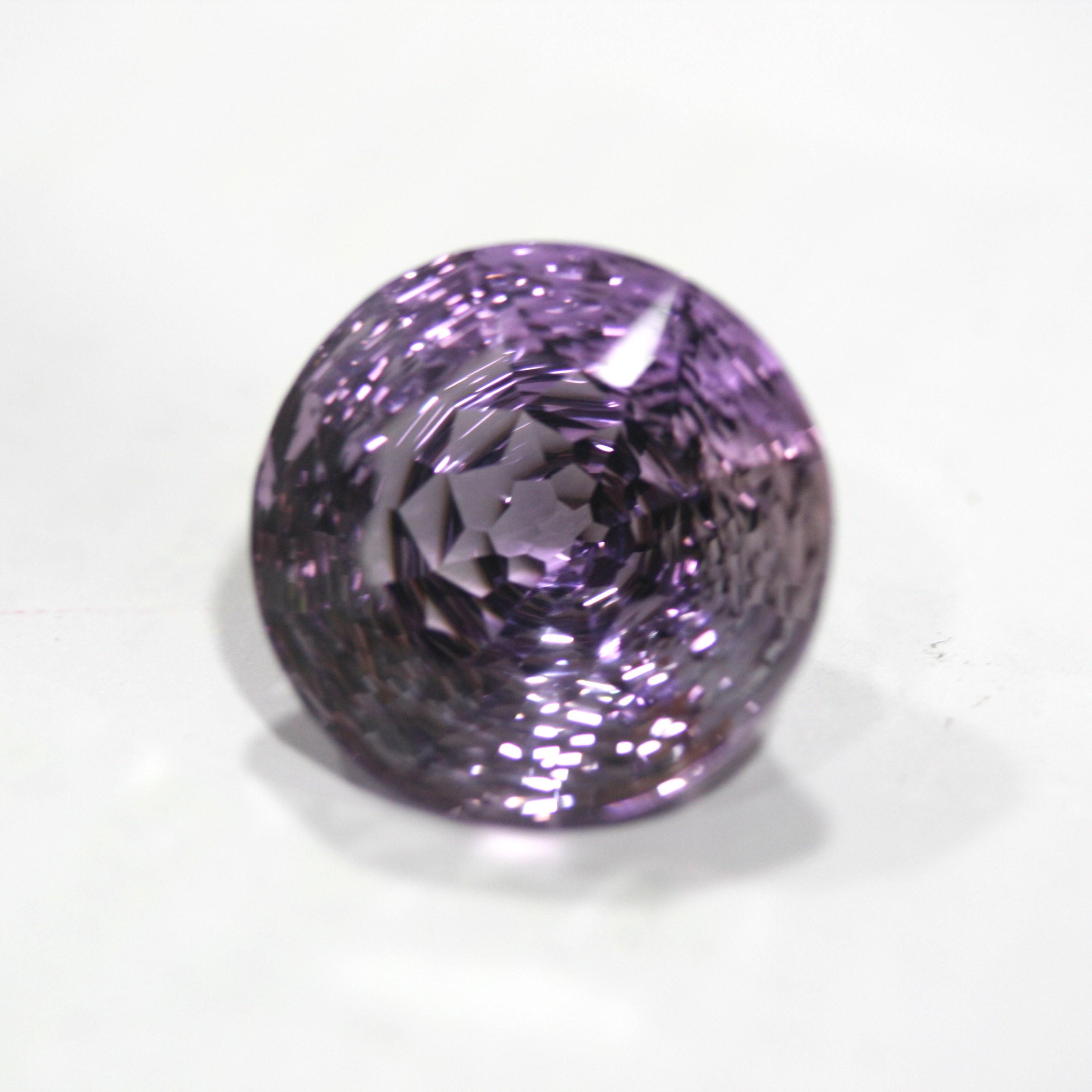 Amatista AAA única en su tipo, talla elegante, redonda, 22,4 mm. - Piedra tallada - (37,72 ct.) - Piedra natural