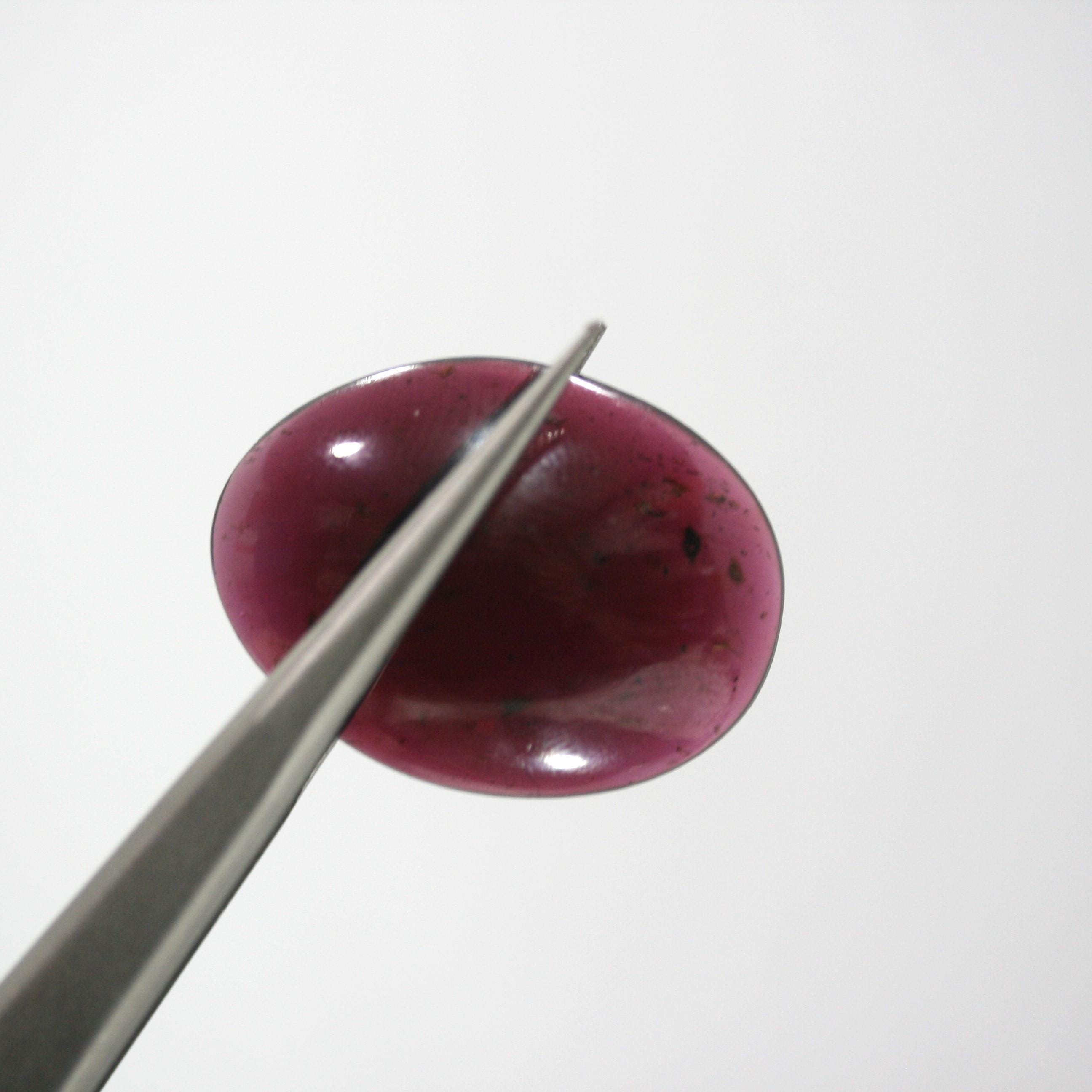 Ruby Oval Smooth Cabochon 25x19mm. (27.65ct.)