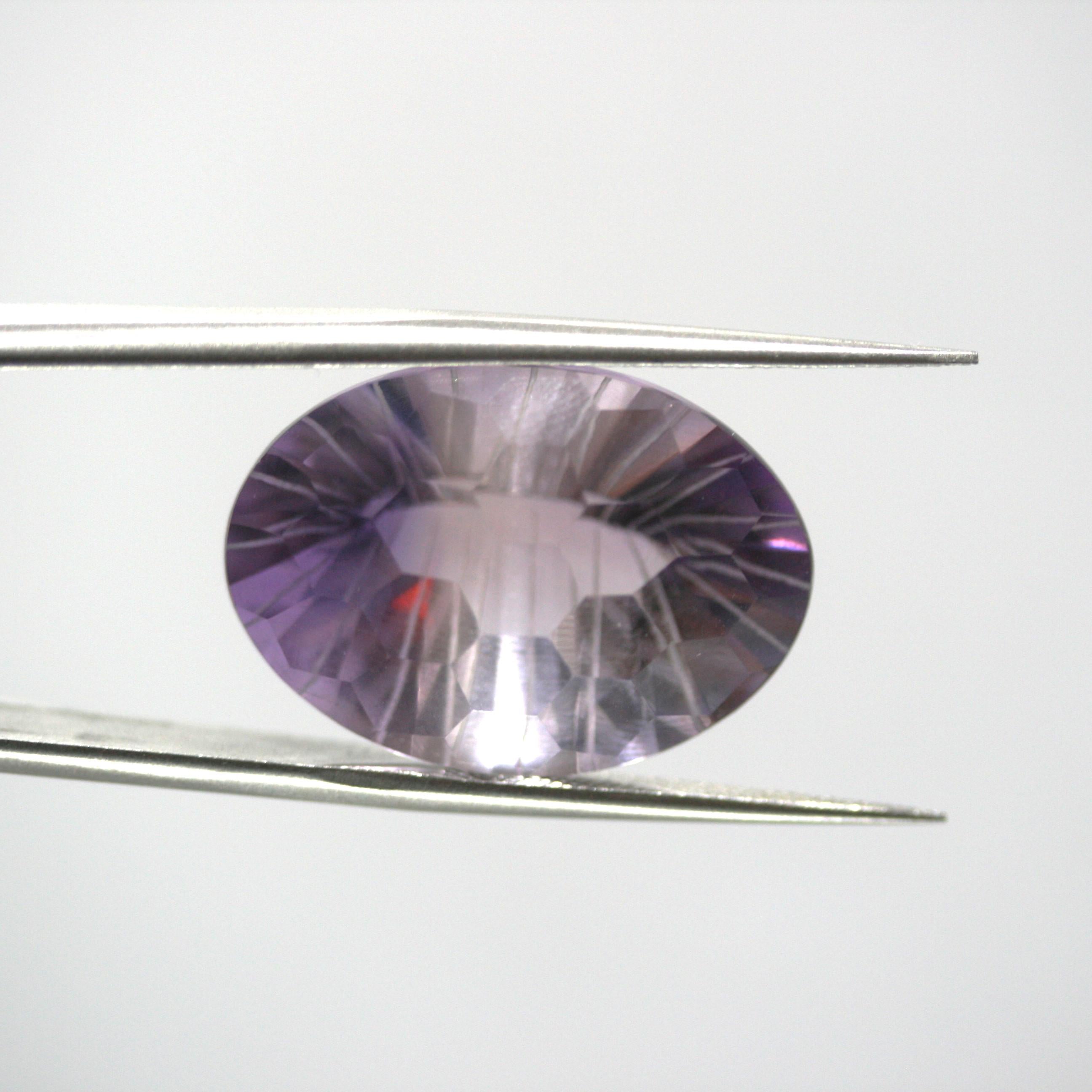 Amatista AAA única en su tipo, talla elegante ovalada, 23,5 x 17 mm. - Piedra tallada - (25,63 ct.) - Piedra natural