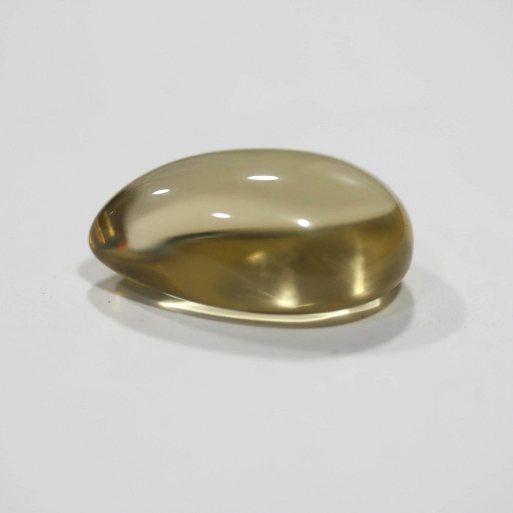 Lemon Quartz Smooth Drop Cabochon 26.6x15.6mm. (27.05ct.)