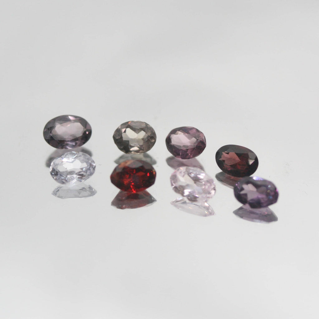 Multicolor Spinel Lot Faceted Oval 5-5.5x4mm. Approx. (8pcs)  (2.83 ct)-Gemstone Parcels-Loose Stones Wholesale Price-Natural Gems - Hard Gems