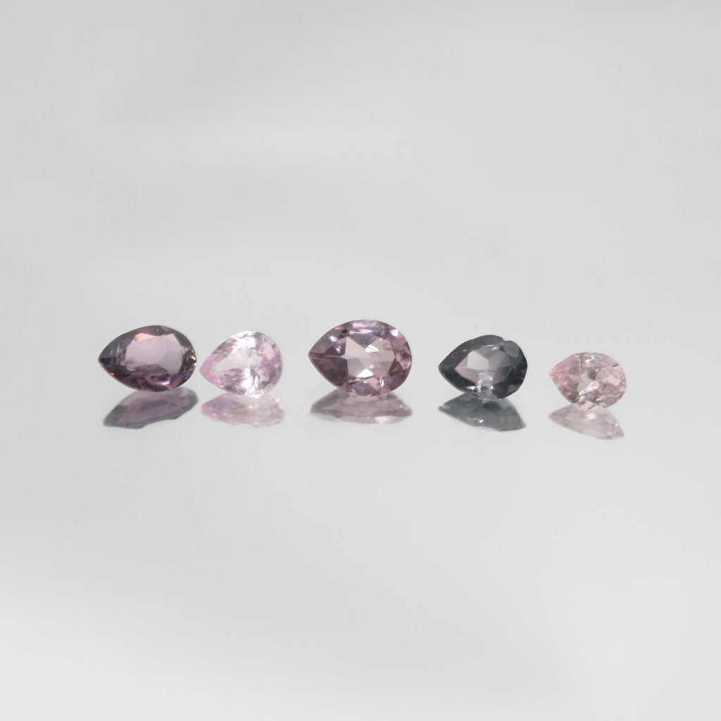 Multicolor Spinel Lot Faceted Drop 6x4.5-5x3.5mm. Approx. (5pcs)  (2.06 ct)-Gemstone Parcels-Loose Stones Wholesale Price-Natural Gems - Hard Gems