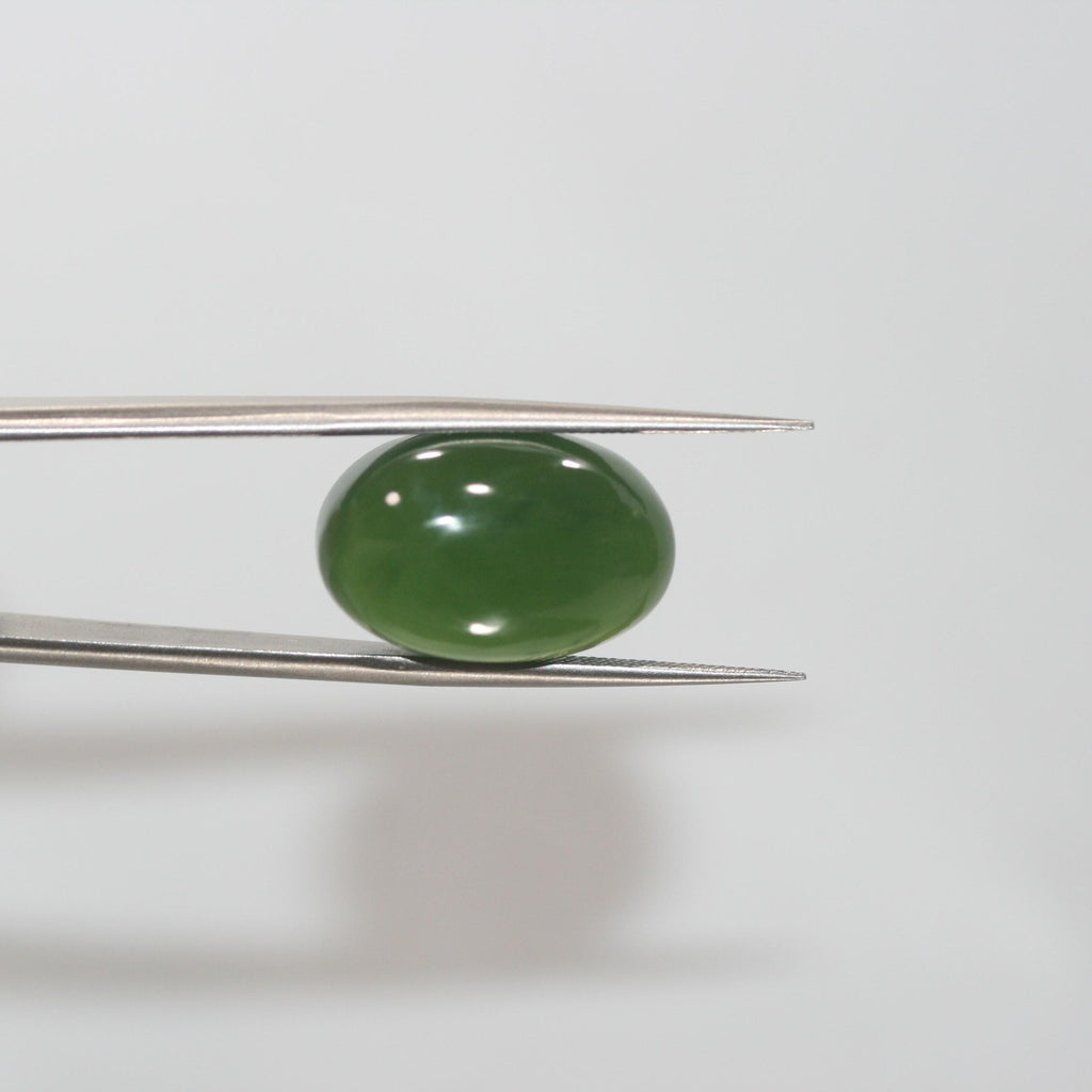 AAA Green Serpentine Oval Cabochon 20.2x13mm. Natural Serpentine -22.43ct - Hard Gems