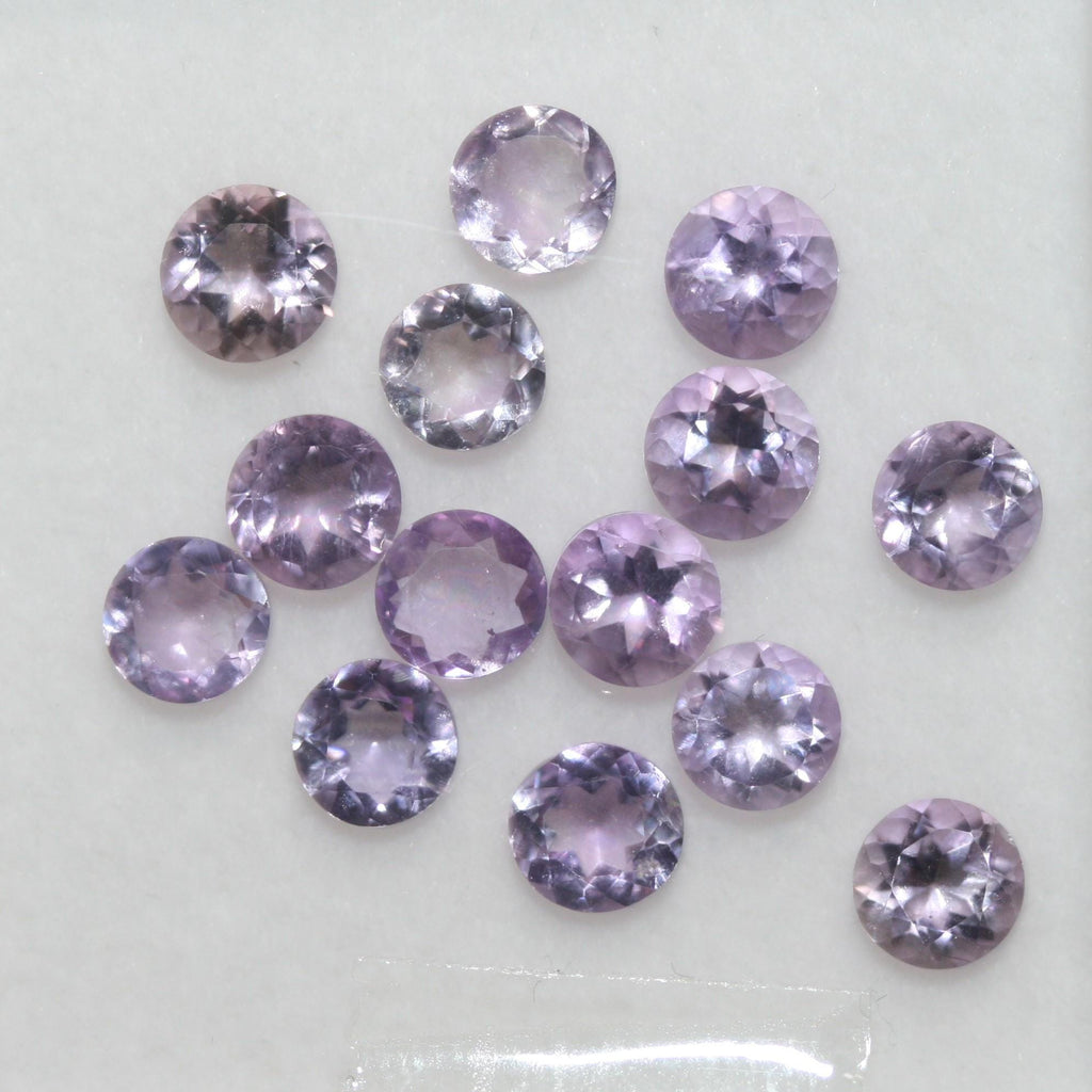 14 Pcs Lot Amethyst Round Faceted 5mm (14 pcs)