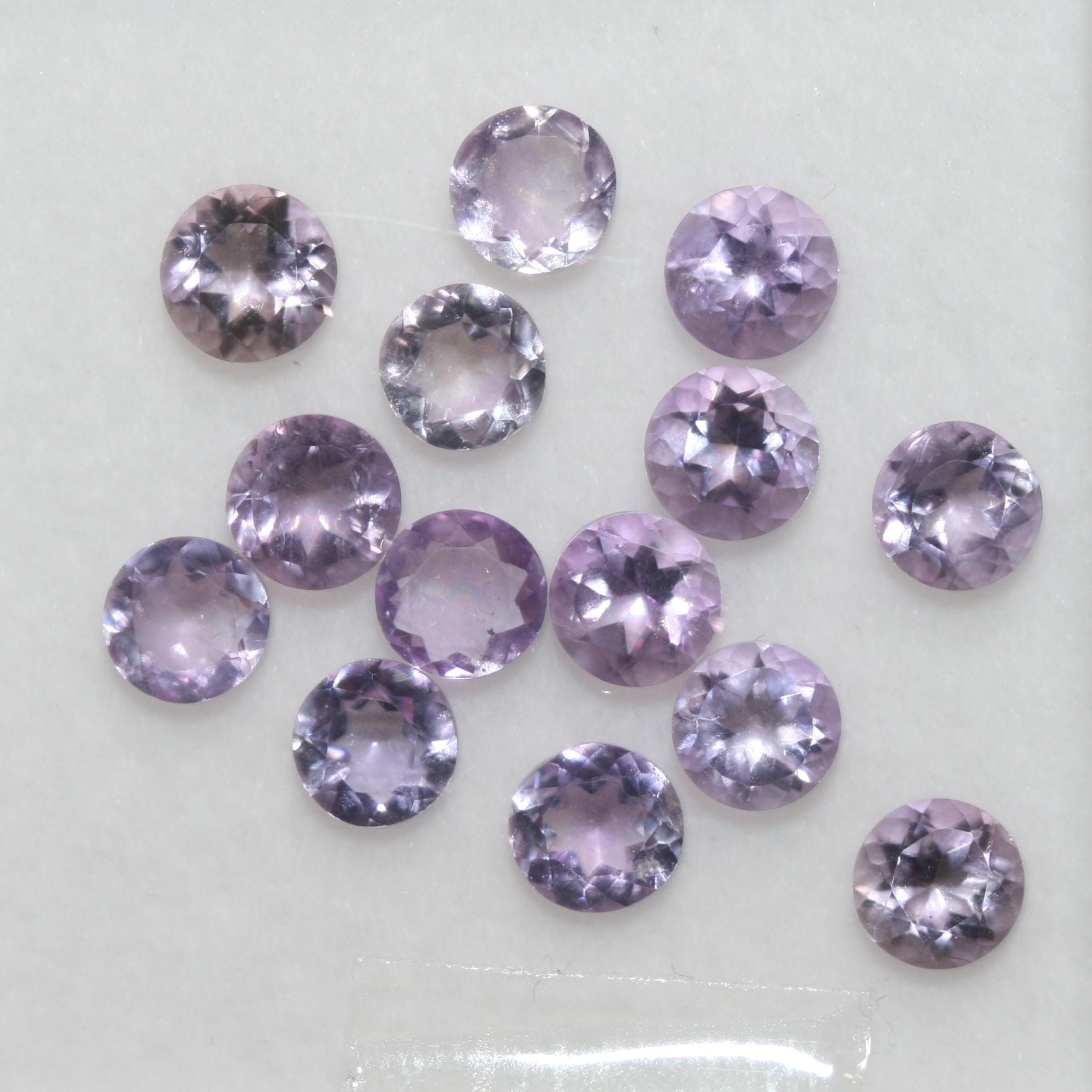14 Pcs Lot Amethyst Round Faceted 5mm (14 pcs)