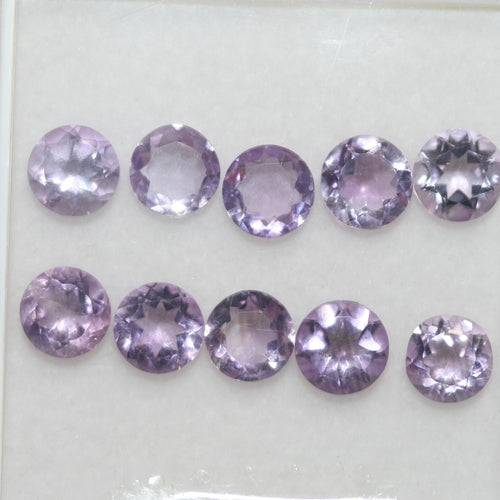 10 Pcs Lot Amethyst Round Faceted 6mm (10 pcs)