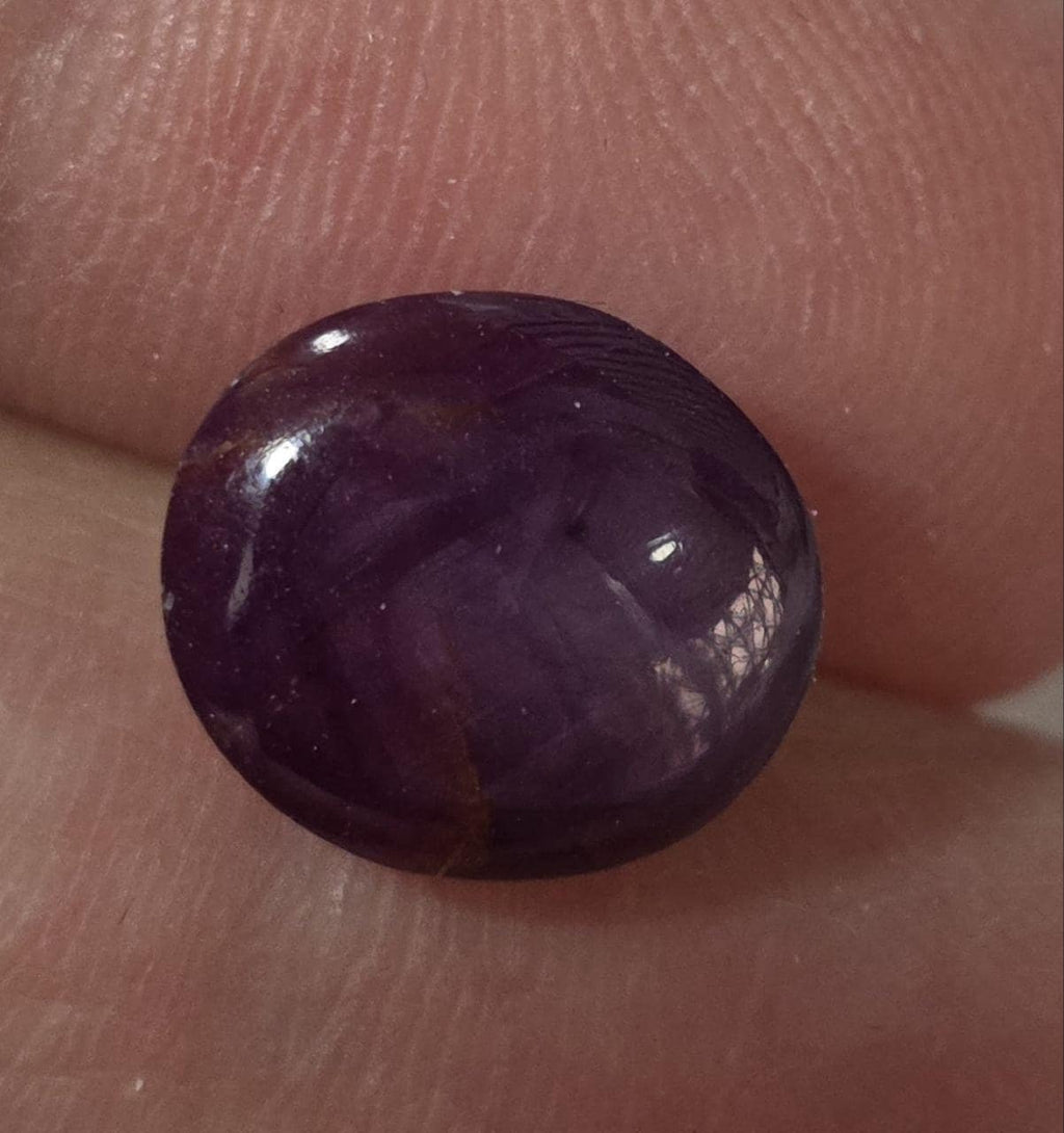 1 Pc  Ruby  Top color Natural  Ruby Oval Cabochon 11.4x10mm 6.5ct - Natural Gemstone Gems For Jewelry- Star Ruby