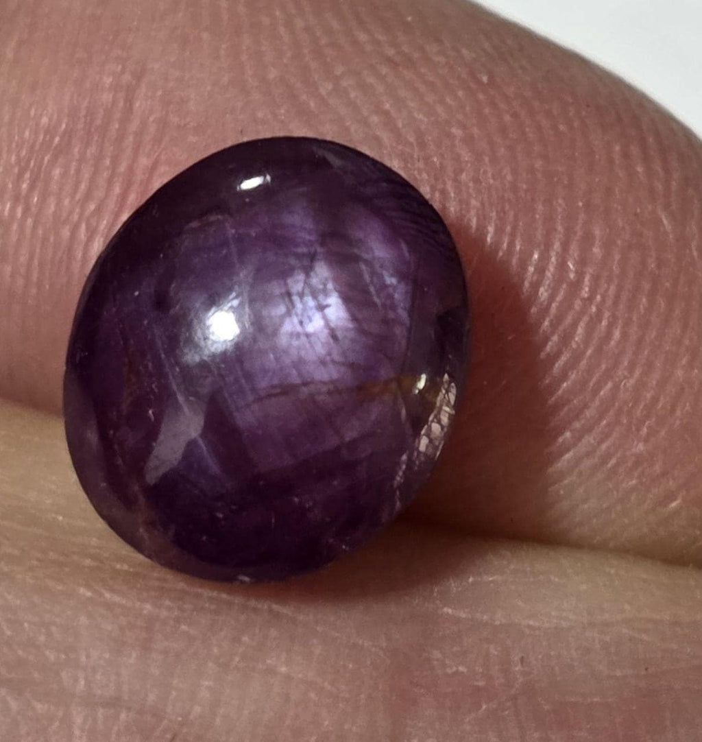 1 Pc  Ruby  Top color Natural  Ruby Oval Cabochon 11.4x10mm 6.5ct - Natural Gemstone Gems For Jewelry- Star Ruby