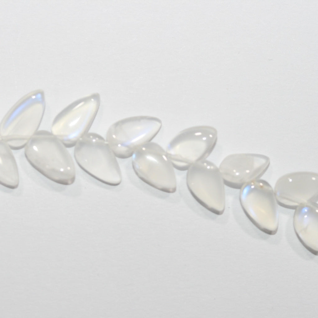 Cuentas planas de piedra lunar de 6" (9 x 5 mm) - Hilo de 16 cm - Aprox. - Artículo 14993