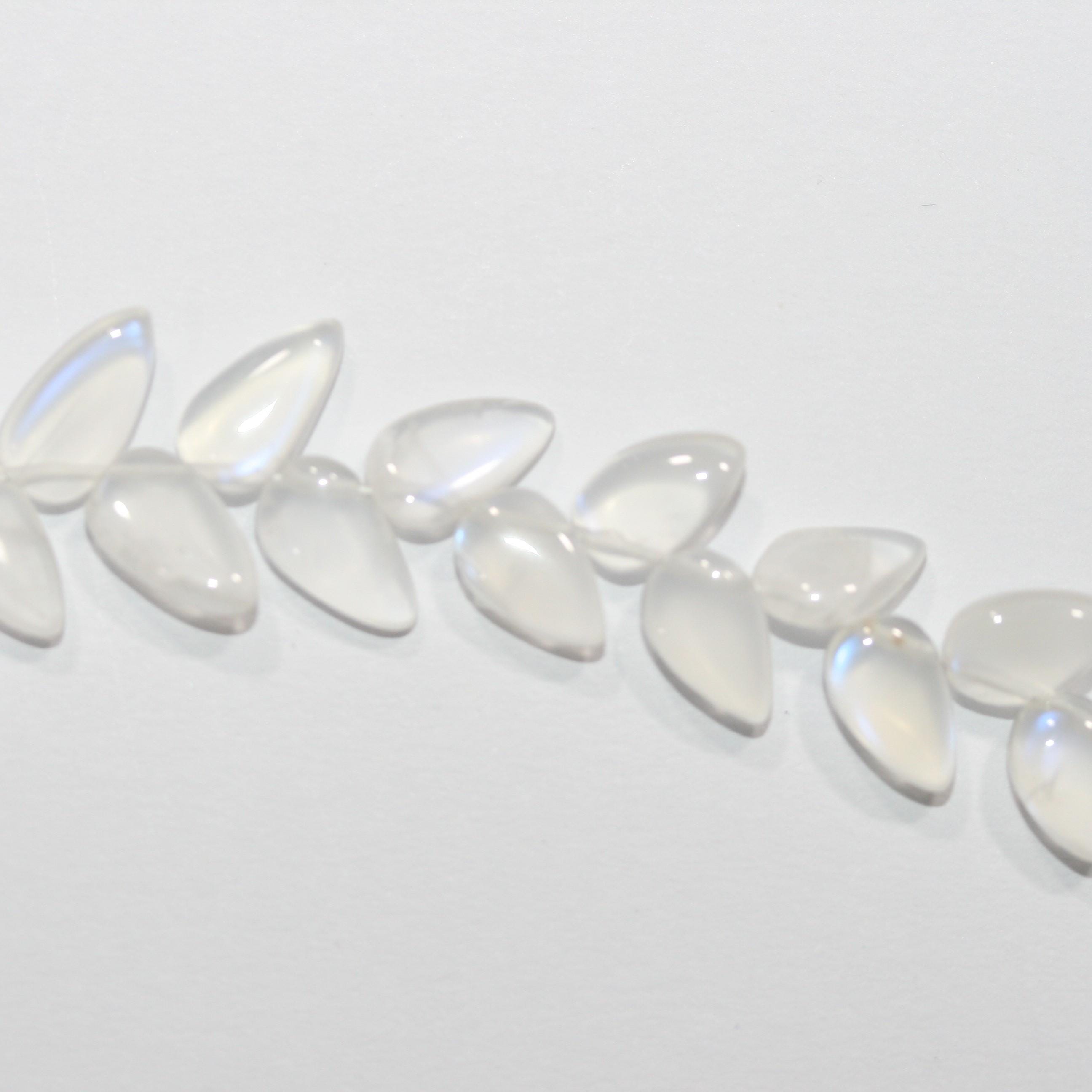 Cuentas planas de piedra lunar de 6" (9 x 5 mm) - Hilo de 16 cm - Aprox. - Artículo 14993