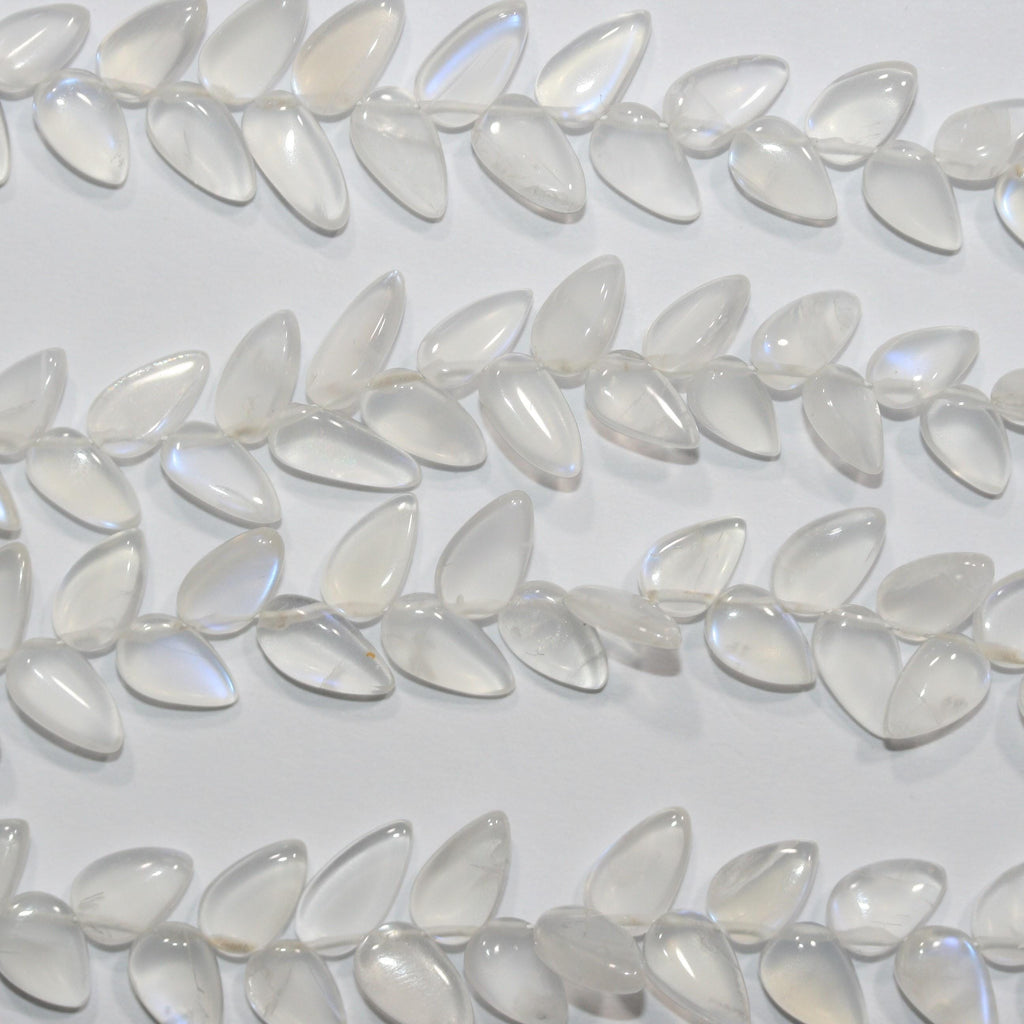 Cuentas planas de piedra lunar de 6" (9 x 5 mm) - Hilo de 16 cm - Aprox. - Artículo 14993