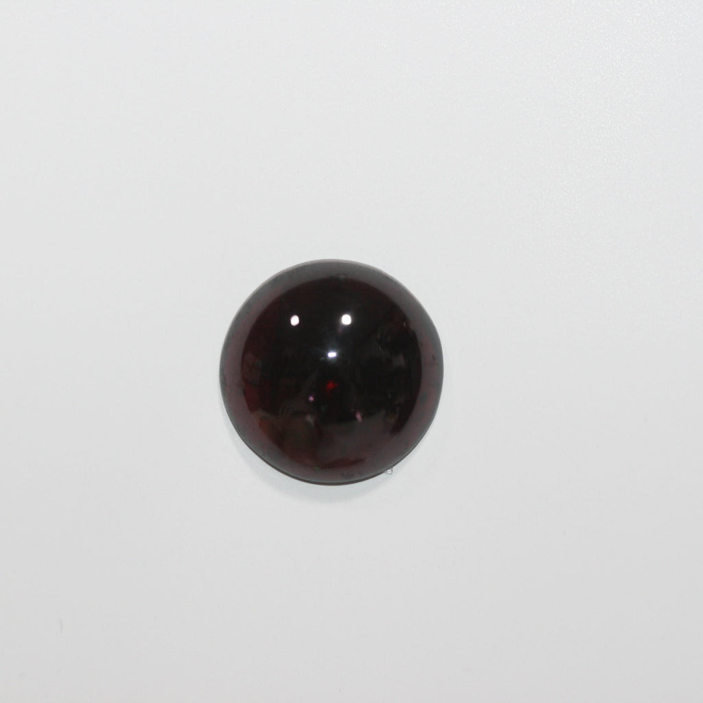 Garnet Round Smooth Cabochon 17mm.-(1 pcs.)